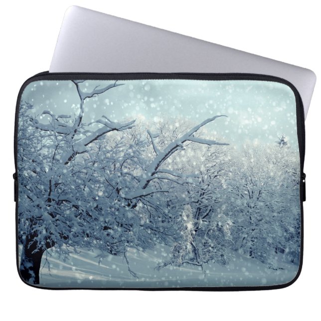 Housse Pour Ordinateur Portable Paysage des arbres d'hiver (Devant)
