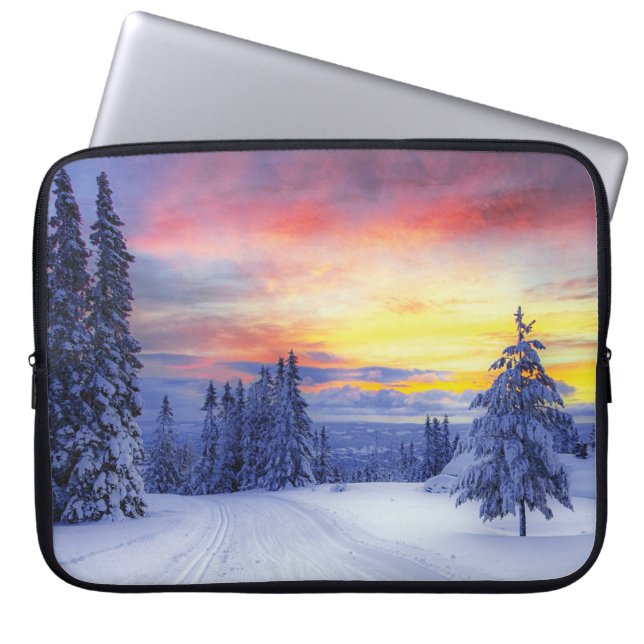 Housse Pour Ordinateur Portable Paysage hivernal (Devant)