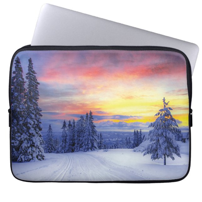 Housse Pour Ordinateur Portable Paysage hivernal (Devant)