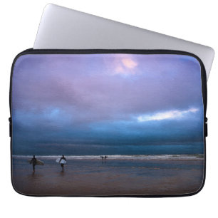 Housse Pour Ordinateur Portable Paysage marin de ciel pourpre sombre et orageux, p