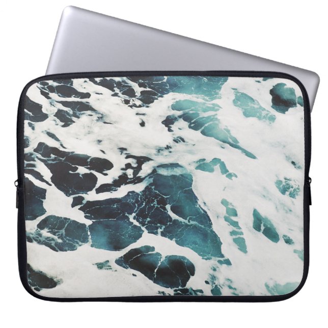 Housse Pour Ordinateur Portable Paysage marin de mousse d'océan (Devant)