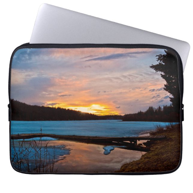 Housse Pour Ordinateur Portable Paysage naturel de Cariboo Lac Sunset (Devant)
