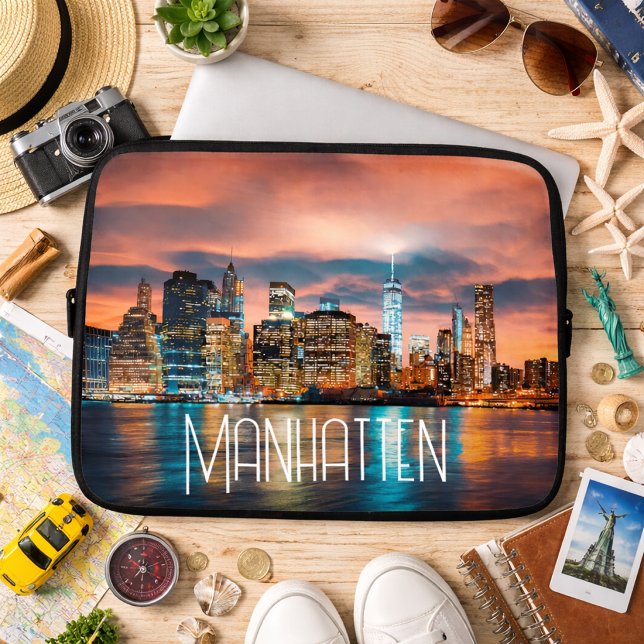 Housse Pour Ordinateur Portable Paysage urbain de Manhatten (Créateur téléchargé)