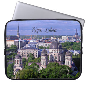 Housse Pour Ordinateur Portable Paysage urbain de Riga, Lettonie