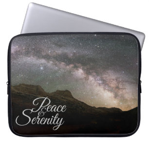 Housse Pour Ordinateur Portable Peace & Serenity Mountain Night Sky