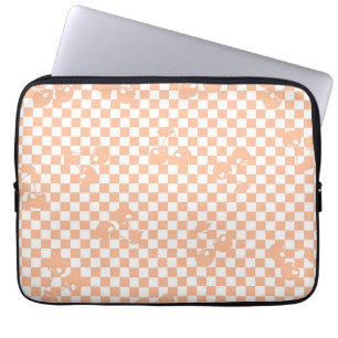 Housse Pour Ordinateur Portable Peach Fuzz Cherry En vichy Motif