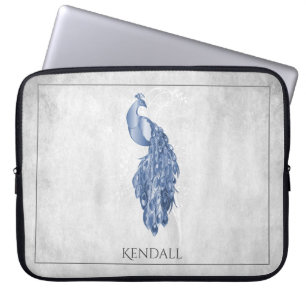 Housse Pour Ordinateur Portable Peacock Elegant Bleu Portable Personnalisé