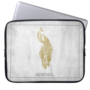Housse Pour Ordinateur Portable Peacock Gold Elegant Sleeve Ordinateur Portable Pe