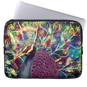 Housse Pour Ordinateur Portable Peacock kaleidoscope coloré boho artistique