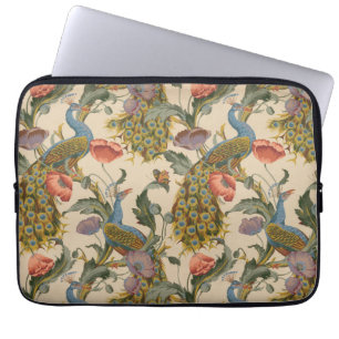 Housse Pour Ordinateur Portable Peacock Motif vintage Art coloré