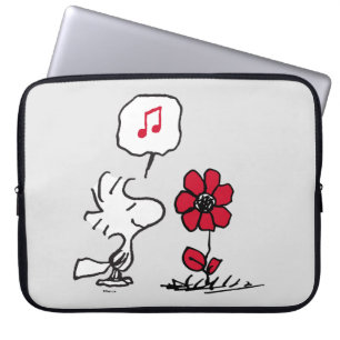 Housse Pour Ordinateur Portable PEANUTS Motif rouge et noir