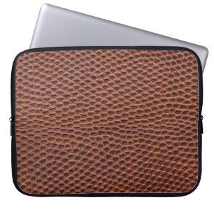 Housse Pour Ordinateur Portable Peau de crocodile : Texture en cuir Brown