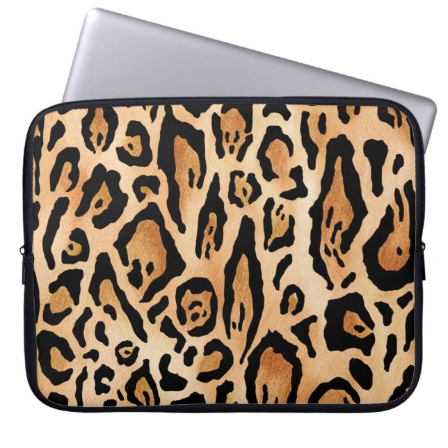 Housse Pour Ordinateur Portable Peau léopard : Motif intemporel (Devant)