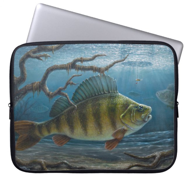 Housse Pour Ordinateur Portable Pêche sur glace de perches (Devant)