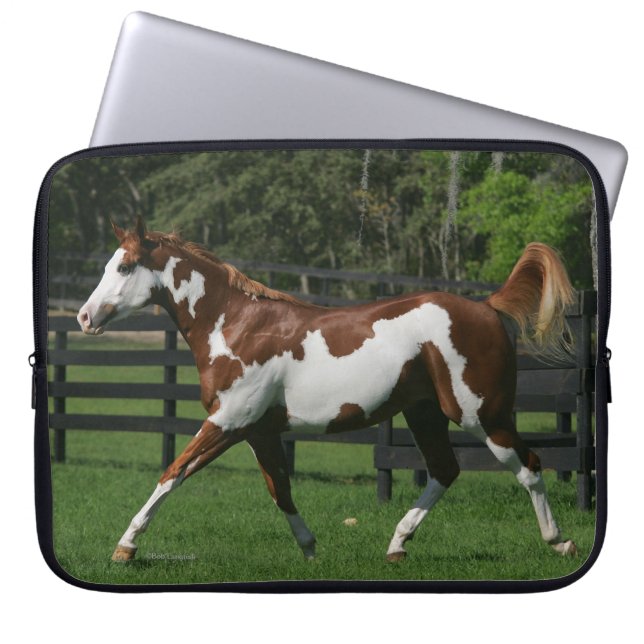Housse Pour Ordinateur Portable Peignez le cheval courant 1 (Devant)