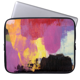 Housse Pour Ordinateur Portable Peinture Abstraite. Style art tendance. Couleur br