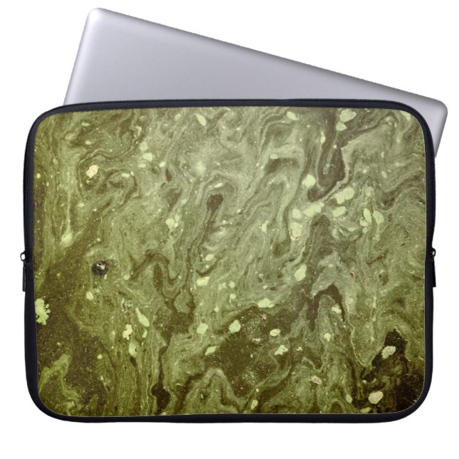 Housse Pour Ordinateur Portable Peinture abstraite verte (Devant)