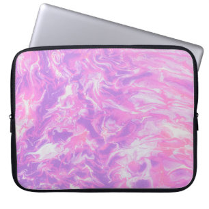HOUSSE POUR ORDINATEUR PORTABLE PEINTURE ABSTRAITE VERTE ET BLEUE