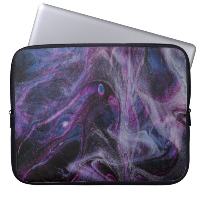 Housse Pour Ordinateur Portable Peinture abstraite violette et rose (Devant)