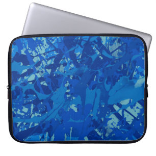 Housse Pour Ordinateur Portable Peinture artisanale en encre. Mur Abstrait. Créati