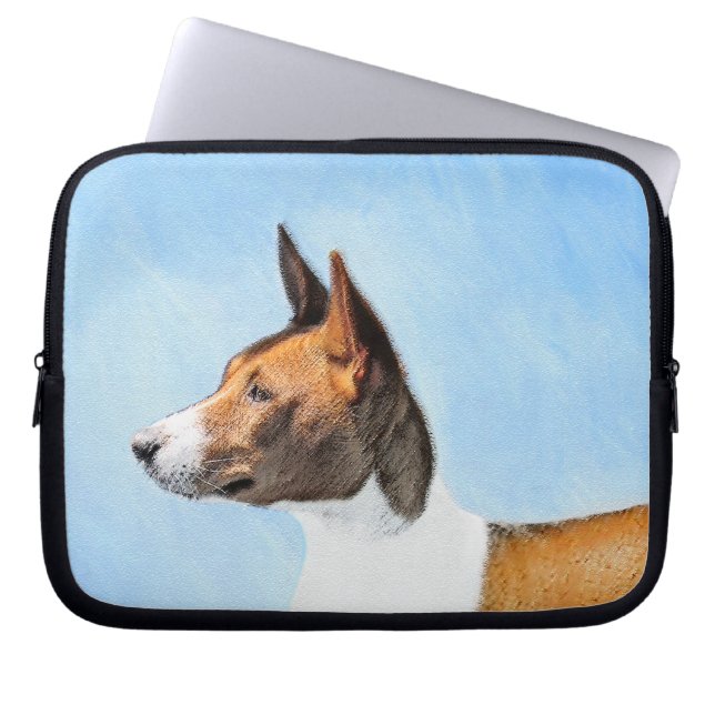 Housse Pour Ordinateur Portable Peinture Basenji - Belle Art Original (Devant)