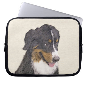 Housse Pour Ordinateur Portable Peinture bernoise de chien de montagne - Art origi
