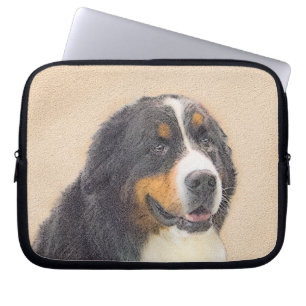 Housse Pour Ordinateur Portable Peinture bernoise de chien de montagne - Art origi
