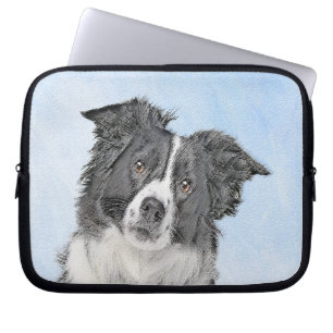 Housse Pour Ordinateur Portable Peinture Collie Bordure - Joli art original chien