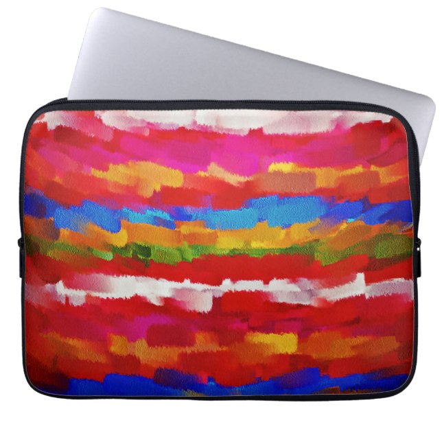 Housse Pour Ordinateur Portable Peinture Couleur Pinceau Abstrait Art #17 (Devant)