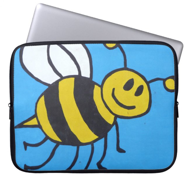 Housse Pour Ordinateur Portable Peinture d'abeille (Devant)