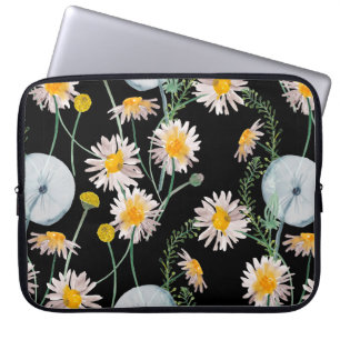 Housse Pour Ordinateur Portable Peinture d'aquarelle motif transparent avec chamom