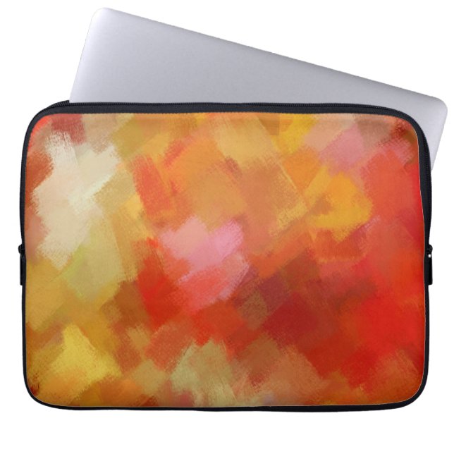 Housse Pour Ordinateur Portable Peinture d'art Abstrait orange 31 (Devant)