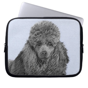 Housse Pour Ordinateur Portable Peinture de caniche Miniature Jouet noir Art origi