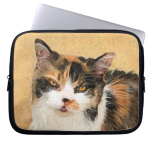 Housse Pour Ordinateur Portable Peinture de chat Calico - Cute Original Cat Art
