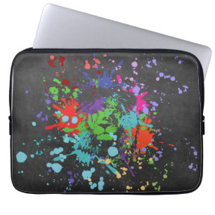 Housse Pour Ordinateur Portable Peinture de Lion colorée Splash artistique