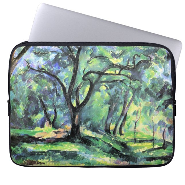 Housse Pour Ordinateur Portable Peinture de Paul Cézanne, Forêt, (Devant)