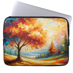 Housse Pour Ordinateur Portable Peinture de paysage avec des couleurs vives