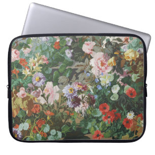 Housse Pour Ordinateur Portable Peinture florale de fleurs colorées vintage jolies
