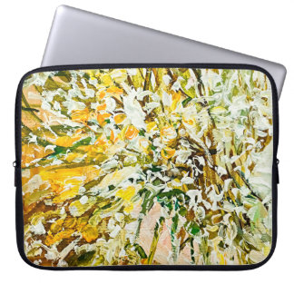 Housse Pour Ordinateur Portable Peinture gaufrée expressive sur toile, créée à l'a