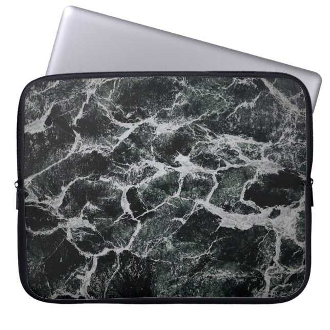 HOUSSE POUR ORDINATEUR PORTABLE PEINTURE GRIS ET NOIR (Devant)