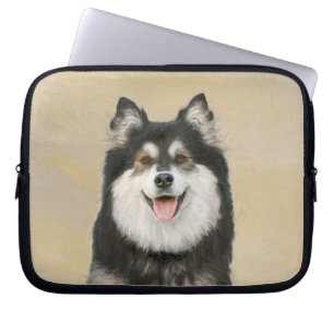 Housse Pour Ordinateur Portable Peinture Lapphund Finlandaise - Joli art original 