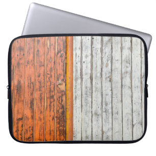 Housse Pour Ordinateur Portable Peinture murale orange et blanche