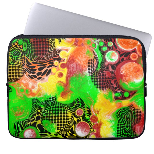 Housse Pour Ordinateur Portable Peinture numérique pour l'automne couleurs Fluid A (Devant)