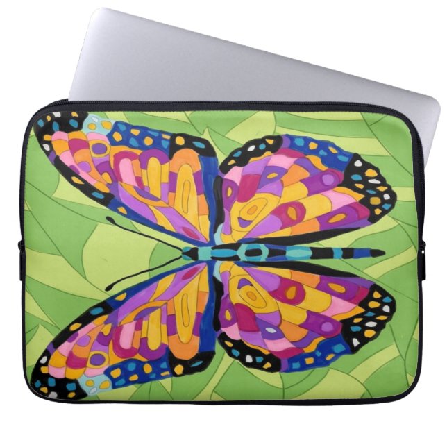 Housse Pour Ordinateur Portable Peinture papillon abstraite  (Devant)