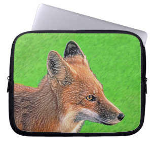 Housse Pour Ordinateur Portable Peinture Red Fox - Art original de la faune