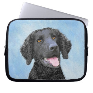 Housse Pour Ordinateur Portable Peinture Retriever recouverte de boue - Art Chien 