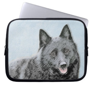 Housse Pour Ordinateur Portable Peinture Schipperke - Cute Original Chien Art