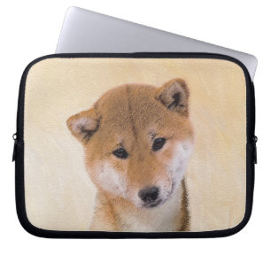 Housse Pour Ordinateur Portable Peinture Shiba Inu (Rouge) - Art Chien original