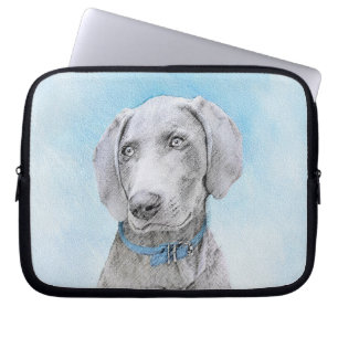Housse Pour Ordinateur Portable Peinture Weimaraner - Joli art original chien