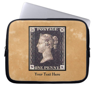 Housse Pour Ordinateur Portable Penny Black Postage Timbre